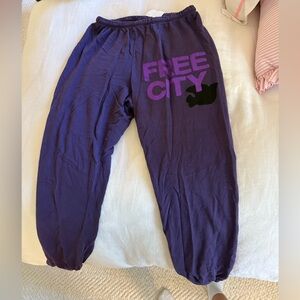 Free city sweatpants purple